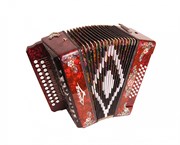 Шуйская гармонь "Чайка 204" 25х25-II, красная, синяя